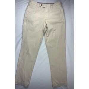 Sid Mashburn Sport Pants Mens 32 Khaki Garment Dyed Trouser Cotton